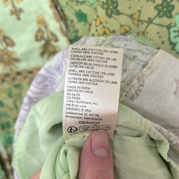 NEW Free People Hazy Baby printed boho swing mini dress tunic top in Sweet Mint - Picture 13 of 15